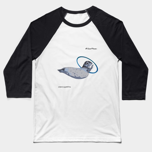Sea calf Baseball T-Shirt by Ocennyy